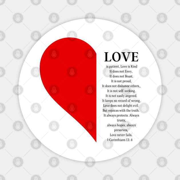 Heart and Bible Verse Magnet by Nhyira